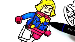 LEGO Superheroes Coloring | Captain Marvel, Thor screenshot 4