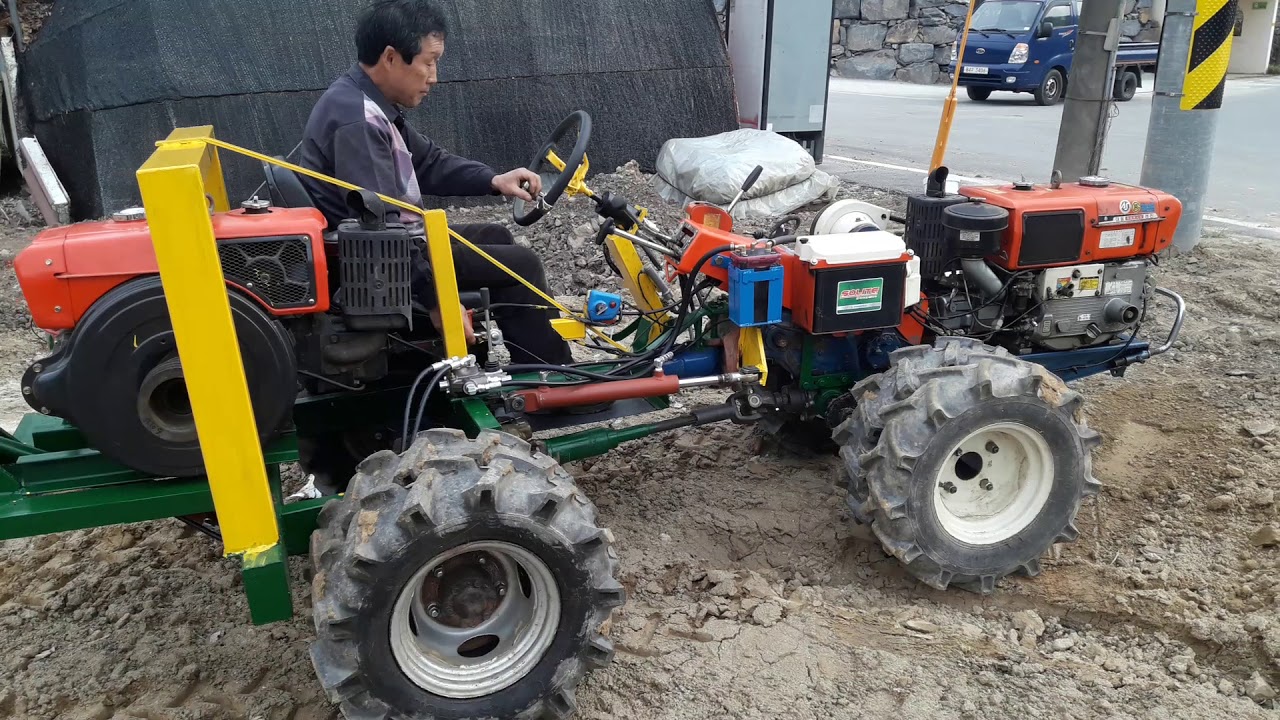 경운기 개조 미니 트랙터 시험 주행