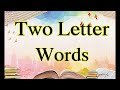 Two letter words