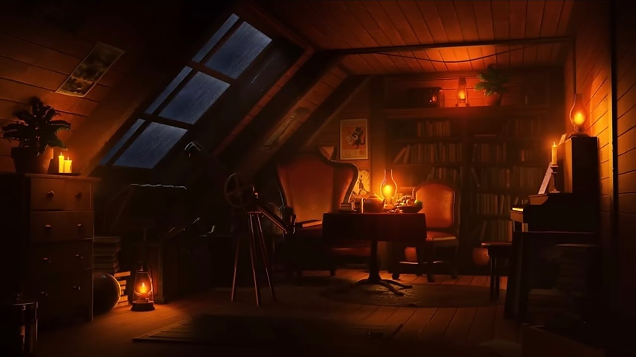 Storm - Shelter Ambience with Heavy Rain Sounds for Study and Relaxation | 4 Hour 😴😴
