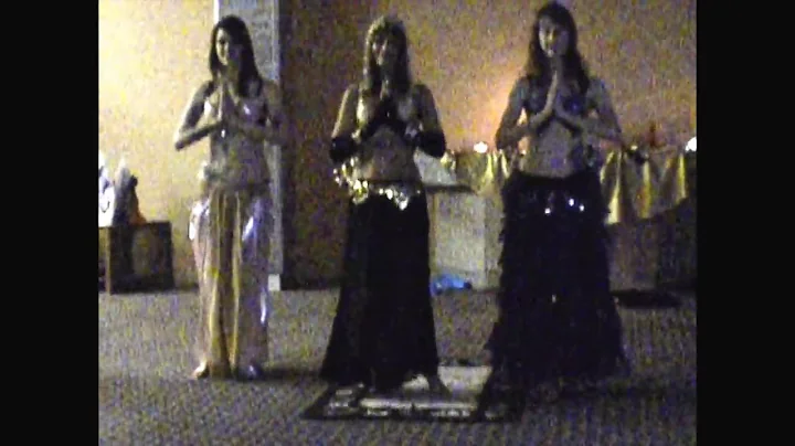 Anna Strader belly dancing for a party