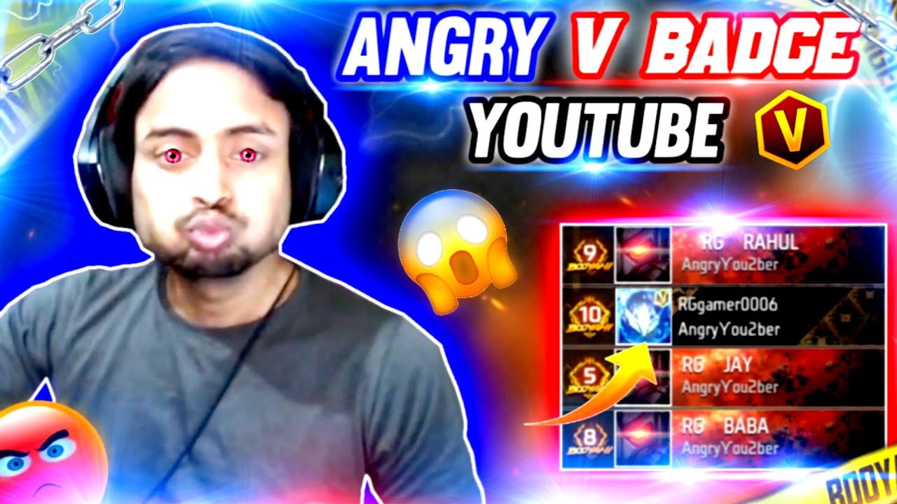 ANGRY V BADGE YOUTUBE ANGRY ON ME 🤬 - para SAMSUNG A3,A5,A6,A7,J2,J5,J7 ...