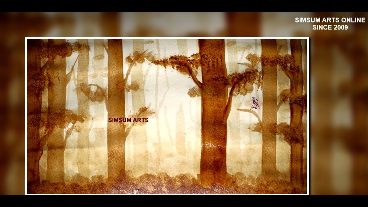 BASICS OF COFFEE PAINTING/SESSION 3/EASY TECHNIQUES OF COFFEE PAINTING FOR BEGINNERS/STEP BY STEP