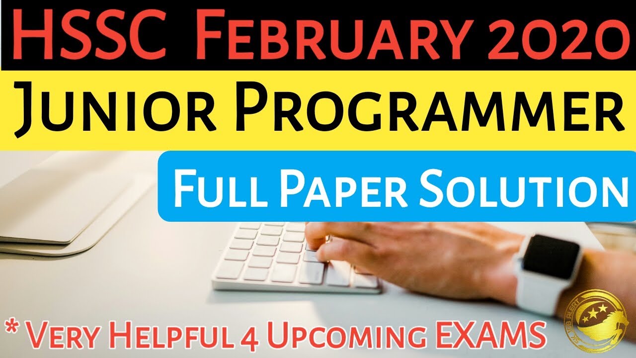 Hssc Junior Programmer Solved Paper 2020 with Official Answer key,
