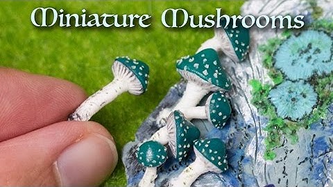 Miniature Mushrooms from Fimo Polymer Clay // Forest Sculpture Tutorial