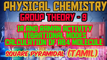 Applications of Group Theory|IR and Raman Activity Group in square Pyramidal AB4|Vibrational modes