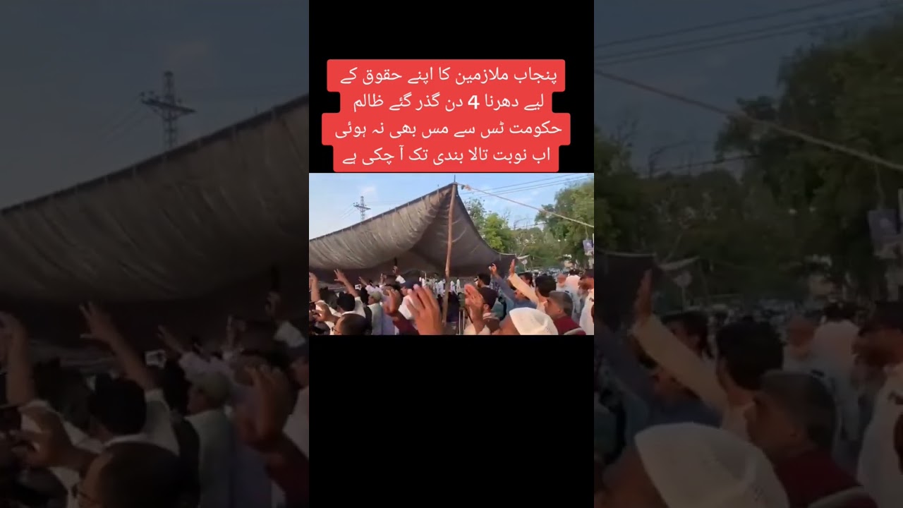Lahore main Punjab malazimeen ka dharna 