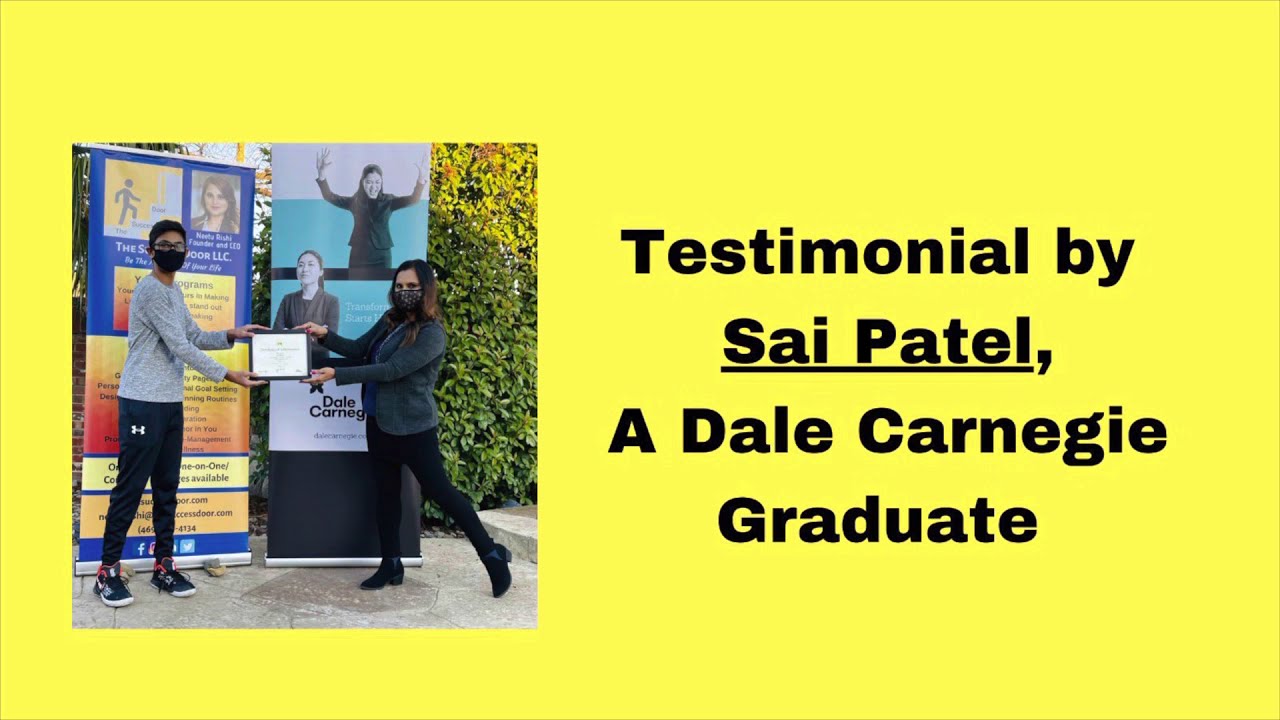 Testimonial by Sai Patel | Dale Carnegie Program | The Success Door