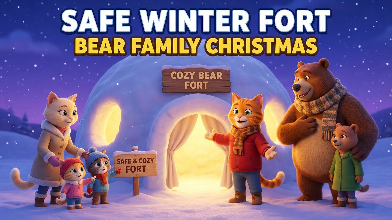 The Max Farm Family: Building a Cozy Winter Fort for the Hibernating Bear Family 🐻 Safe Winter Story