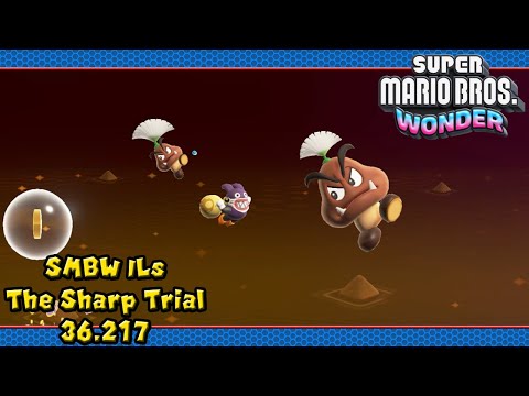 Super Mario Bros. Wonder (3-4: The Sharp Trial: Launch to Victory | 36.217 Seconds with Nabbit)