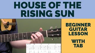 House Of The Rising Sun | Beginner Bluegrass Guitar Lesson With Tab