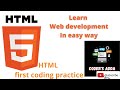 Html basics | First code | Web development for beginners