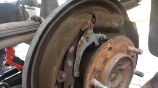 Wheel lug stud repair and stuck brake drum removal