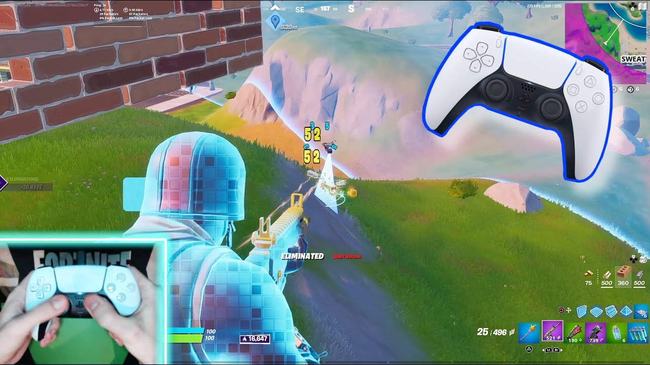 Arena Win with Ps5 Controller Handcam (Non Claw No Paddles)