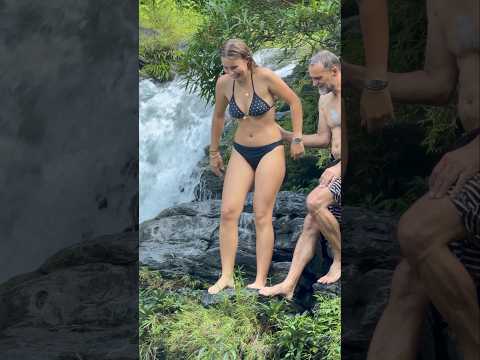 Standing on the Edge, Waiting to Jump -Ha Giang Loop #cliffjumping #waterfall #nature #adventure