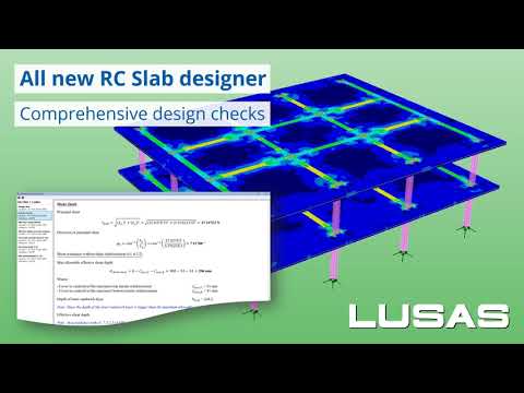 In Short All New RC Slab Designer In LUSAS Version 20 