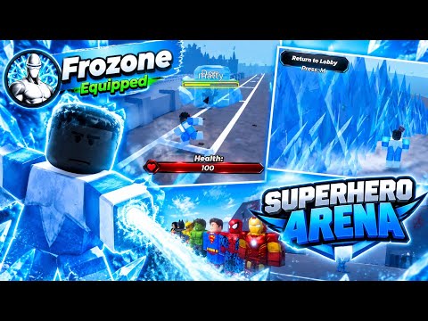 ❄️ I Played as FROZONE in Roblox Superhero Arena! 🧊🔥
