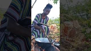 Early dinner preparations for family in our African village #villagelife #cooking #authenticafrica