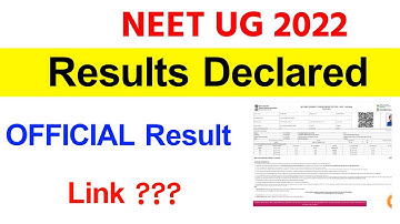 NEET 2022 UG Results Declared #neet2022