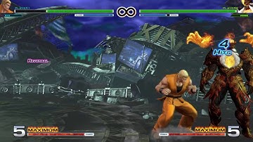 KOF XIV Verse 4 Frame Safe Jump after grounded light Darkness Collision (rdp+A)