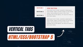 Creating A Stylish Vertical Tab With HTML, CSS, And Bootstrap 5!