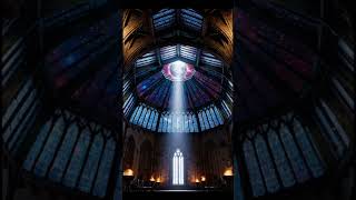 2 Hour Celestial Gothic Hall at Night 🌌 | 4K Ambient Fantasy | Stars, Moon & Nebula Relaxation