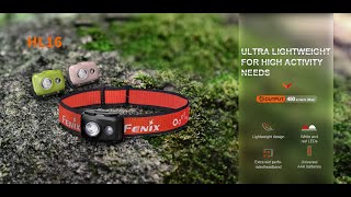 Fenix HL16 Chartreuse Headlamp Camping Ultralight AAA Dual Senter Kepala LED