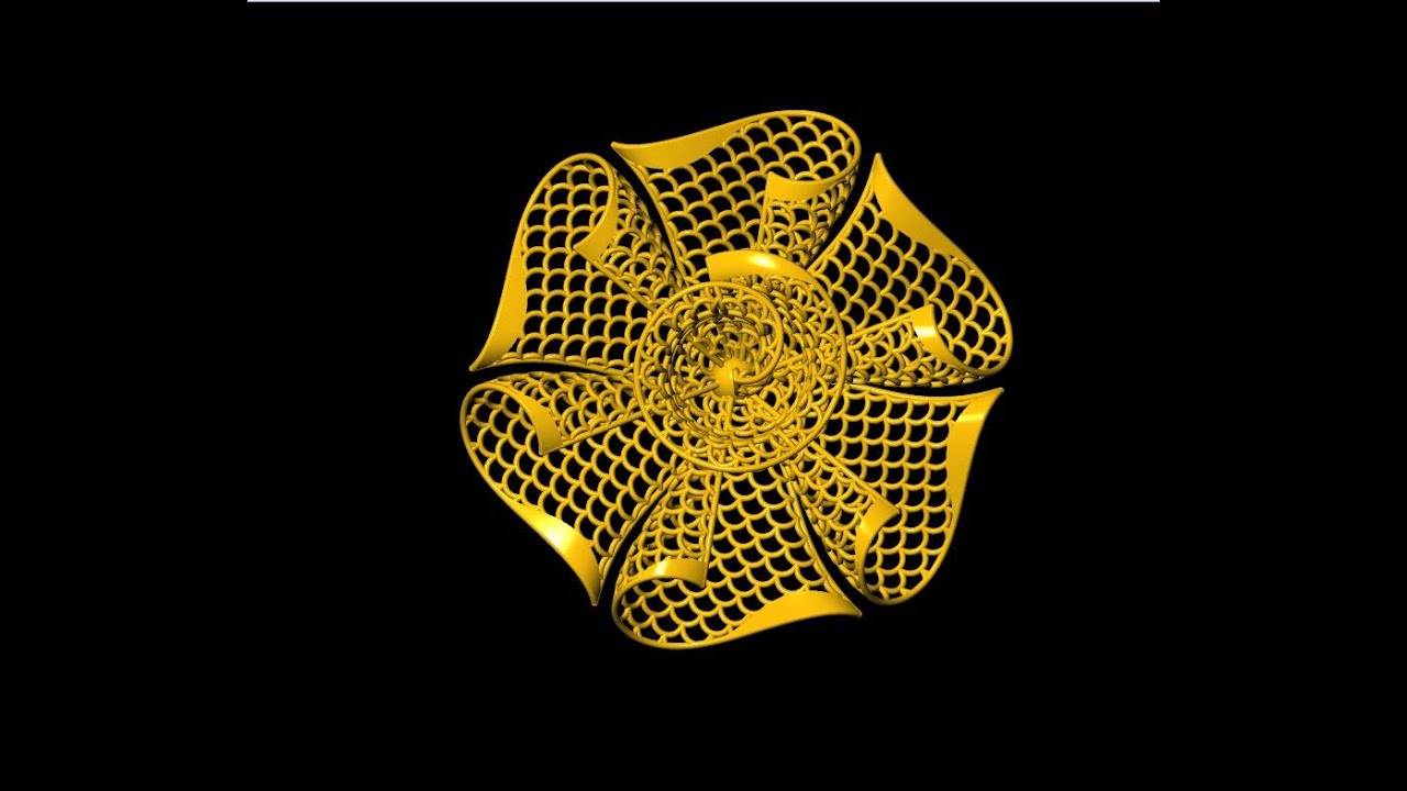 How to make Turkish pendant easily/Flower Pendant 3D Modeling in Matrix 9/Jewelry CAD #05