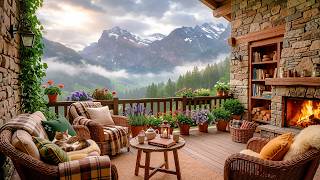 Relaxing Jazz Instrumental Music &amp; Birdsongs ☘ Cozy Balcony Ambience for Stress Relief