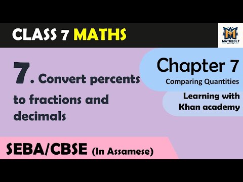 7. Convert percents to fractions and decimals | Class 7 - Chapter 7 | Comparing Quantities