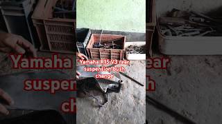 Yamaha R15 V3 rear suspension bush change #yamaha #youtubeshorts #shortvideo #shorts #shortsfeed