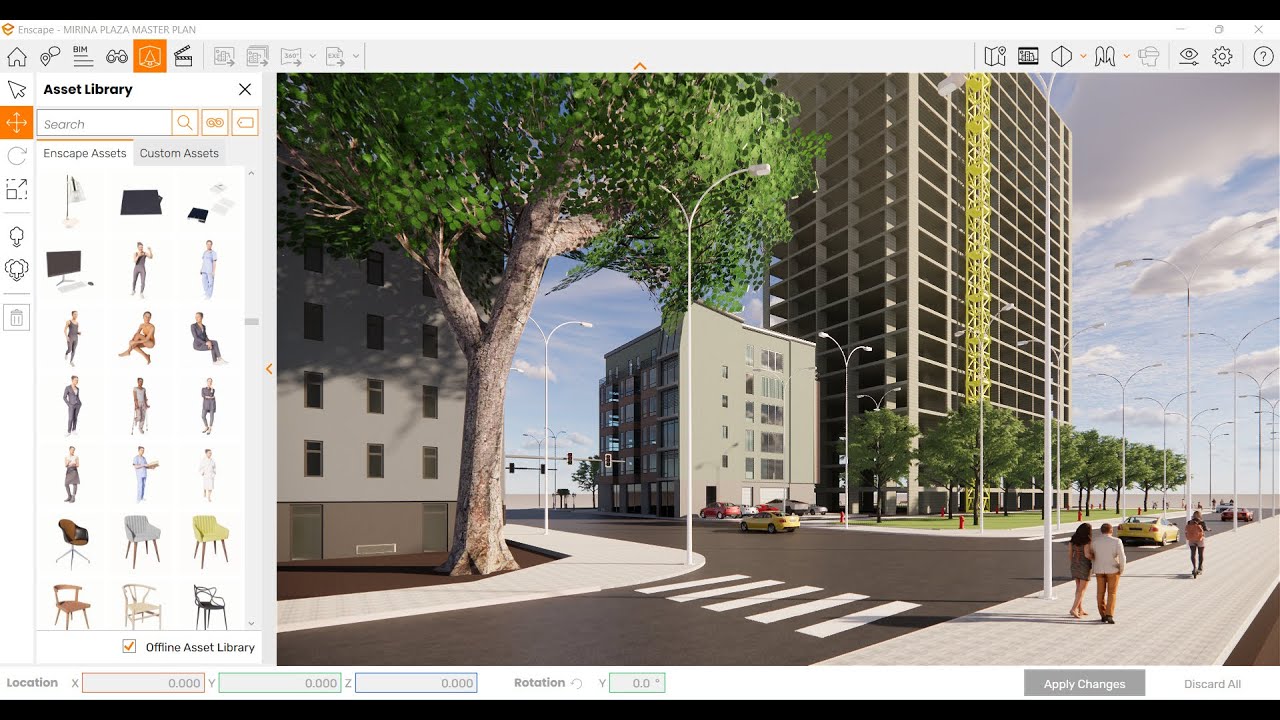 ការប្រើប្រាស់ Asset របស់ Enscape នៅក្នុង Revit - YouTube