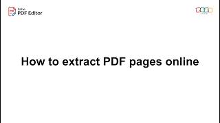 How to extract PDF pages online | Free, No download required | Zoho PDF Editor