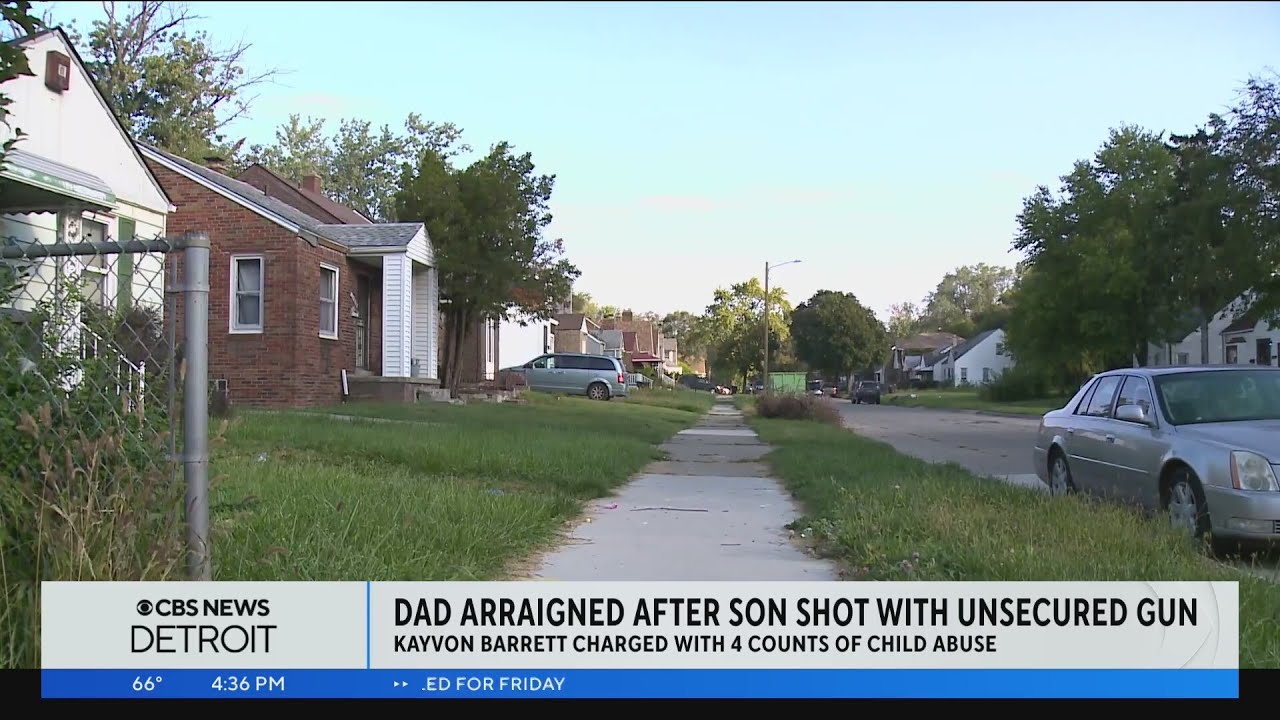 Detroit man arraigned in non-fatal shooting of 8-year-old son - YouTube