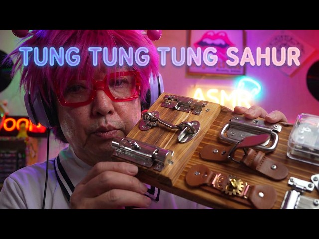 【ASMR】Sahur tung tung tung  Fidget Board sounds トゥントゥントゥンサフールフィジェットボード