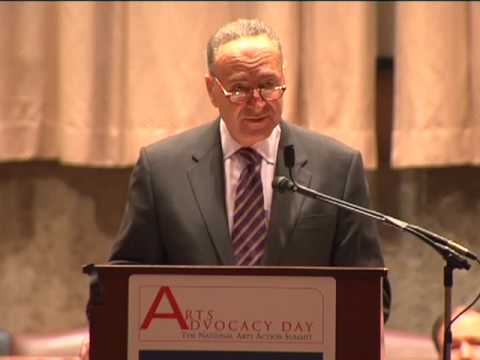 newspaper mockup Arts Advocacy Day 2009: Sen. Chuck Schumer (D-NY)