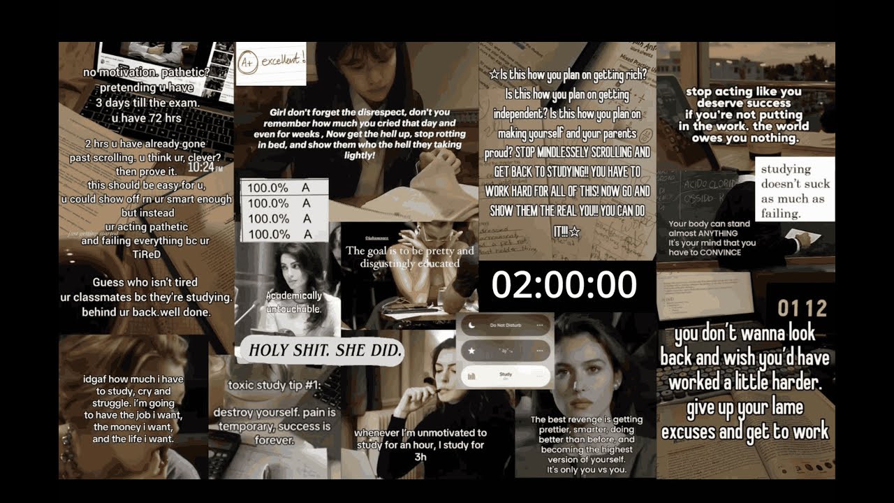 Toxic Study Motivation Timer 2 Hour | No Excuses, Just Grind