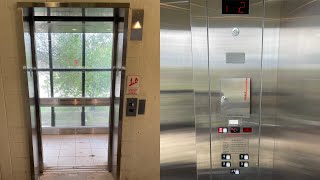 Sketchy Schindler Hydraulic Scenic Elevators @ Opportunity Parking Garage - Akron, OH.