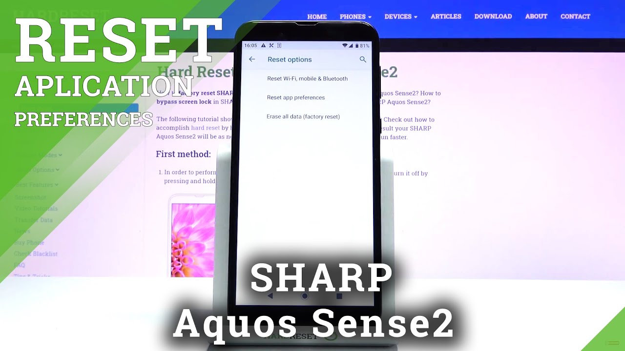How To Reset Network Settings In Sharp Aquos Sense2 Reset Wi Fi And Bluetooth Youtube