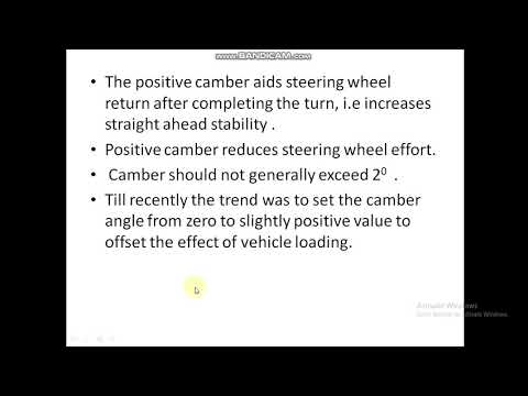 Effect of camber, braking and driving torques on steering