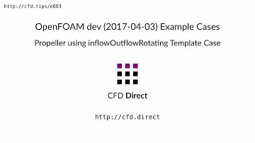 OpenFOAM dev (2017-04-03) Example Cases: Propeller using inflowOutflowRotating Template Case