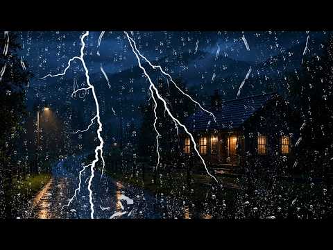 🌧️ Adormeça Rapidamente Esta Noite! Chuva no Telhado de Zinco e Trovões para Dormir Profundamente