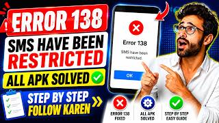 Error 138 sms have been restricted | Error 138 sms fix all apk | error 138 sms 2026 screenshot 5