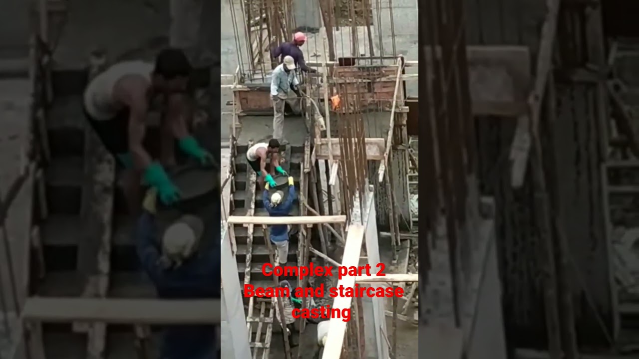 complex part 2 Beam and staircase casting work 
