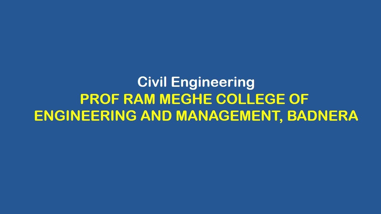 Introduction to Civil Engineering by Principal Dr M S Ali sir - YouTube