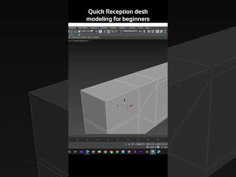 Quick reception desk Modeling for beginners in 3ds max 2024 | 3ds max 2024 tips u0026 tricks @zna_studio