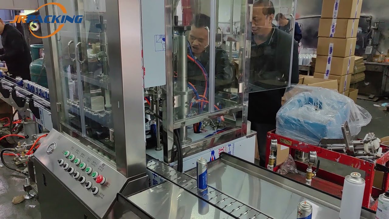 Small automatic aerosol filling machine without automatic valve inserting machine 2800A - jrpacking