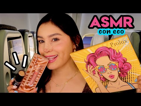 😱 EXTRAÑA AMABLE 🛫 te MAQUILLA 💄 en el 💋 AVIÓN 😍 (Video CON ECO) I Ges ASMR