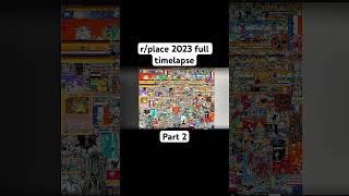 Official r/place 2023 timelapse #reddit #rplace #rplacereddit #rplace2023 #rplacetimelapse #viral