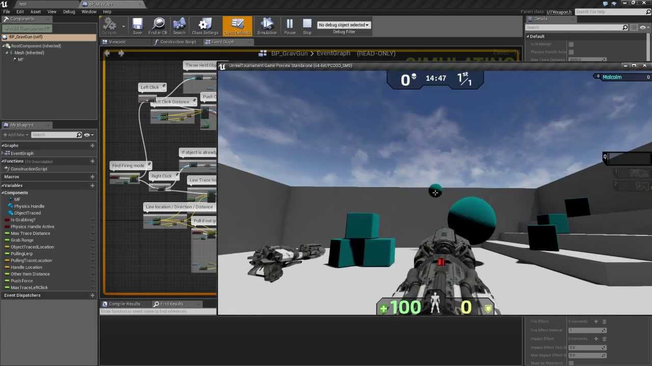 Unreal Engine 4 (UT4) HL2 Esq Gravity Gun - YouTube
